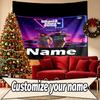Custom Name Personalized Grand Theft Auto VI Print Tapestry, Wall Art Decor, Bedroom, Dorm, Apartment, LivingRoom, Party Backdrop, Gift for Birthday