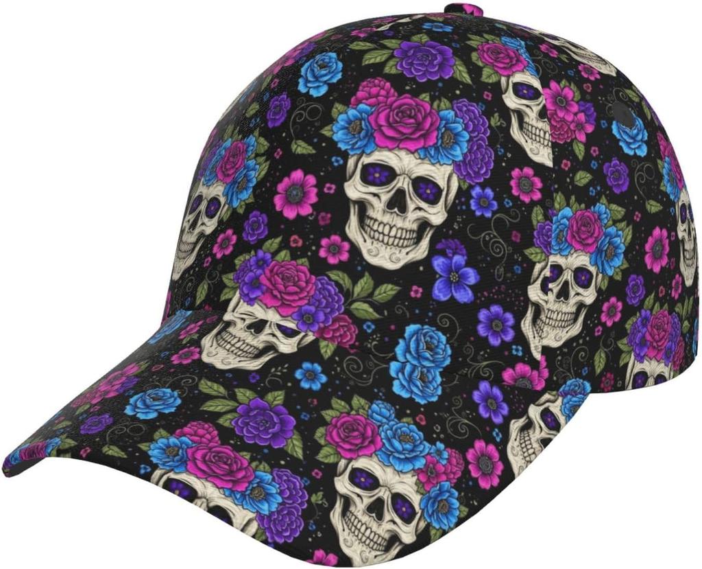 Watercolor Cherry Blossom Branch Pattern Baseball Cap Women's Men's Athletic Fitted Cap Outdoor Baseball Hat Sports Sun Cap