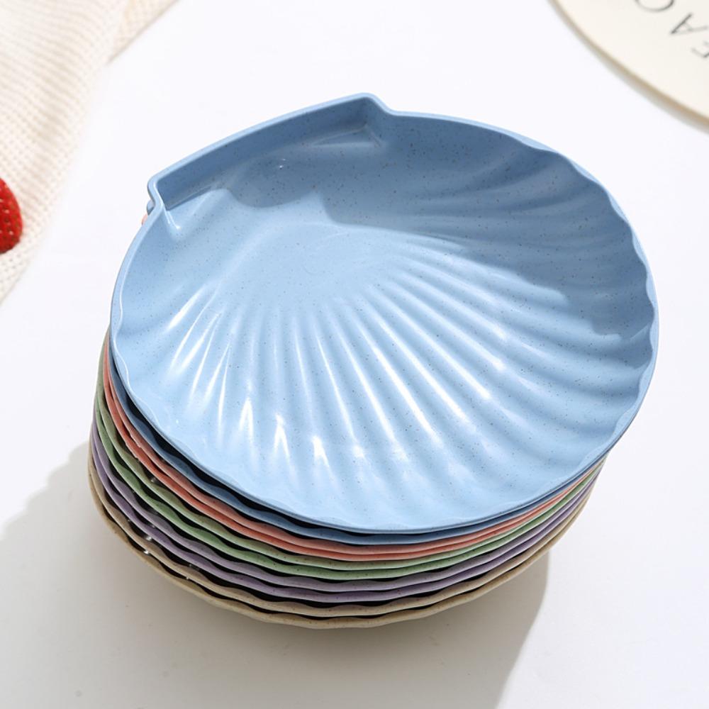 10PCS Nordic Style Shell-shaped Spit Bone Dish Microwave-safe Fruit Plate Dinner Dish Food Scrap