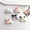 Cute Cartoon DIY Resin Ornaments: Sanrio Swimming Series Hair Clips, Phone Cases & Shoe Buckles