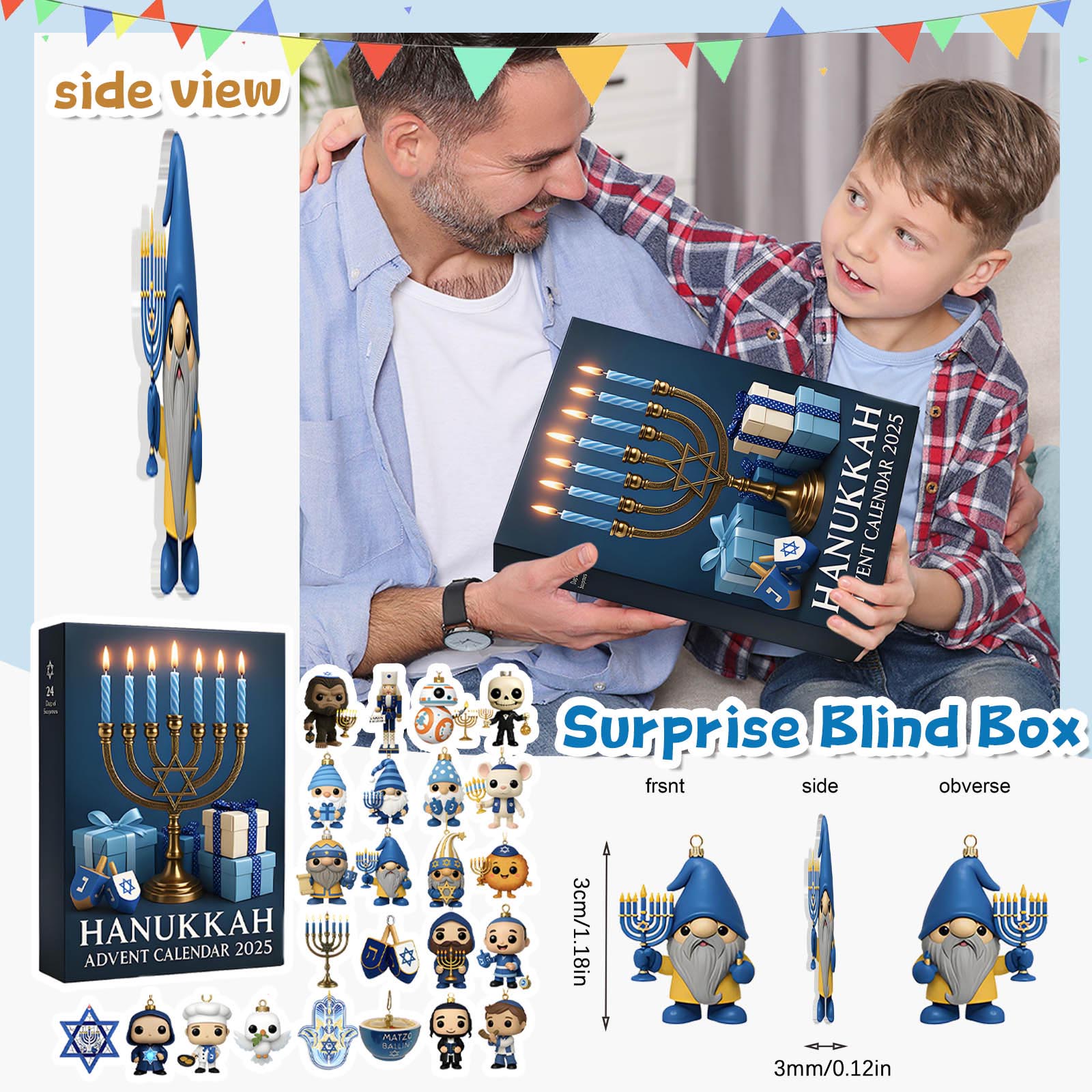 

Календарь обратного отсчета включает 24 подарка, календарь обратного отсчета и подарок-сюрприз One Size