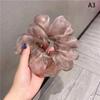 Reflective Mesh Oversized Scrunchies Big Rubber Hair Ties Plain Elastic Hair Bands Girl Ponytail Holder Women Hair Accessories