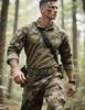 JUKMO Quick Release Belt, Men's Tactical Work Belt, Military Belt (Size M - Waist Length 91cm-105cm (Total Length 125cm), Green)