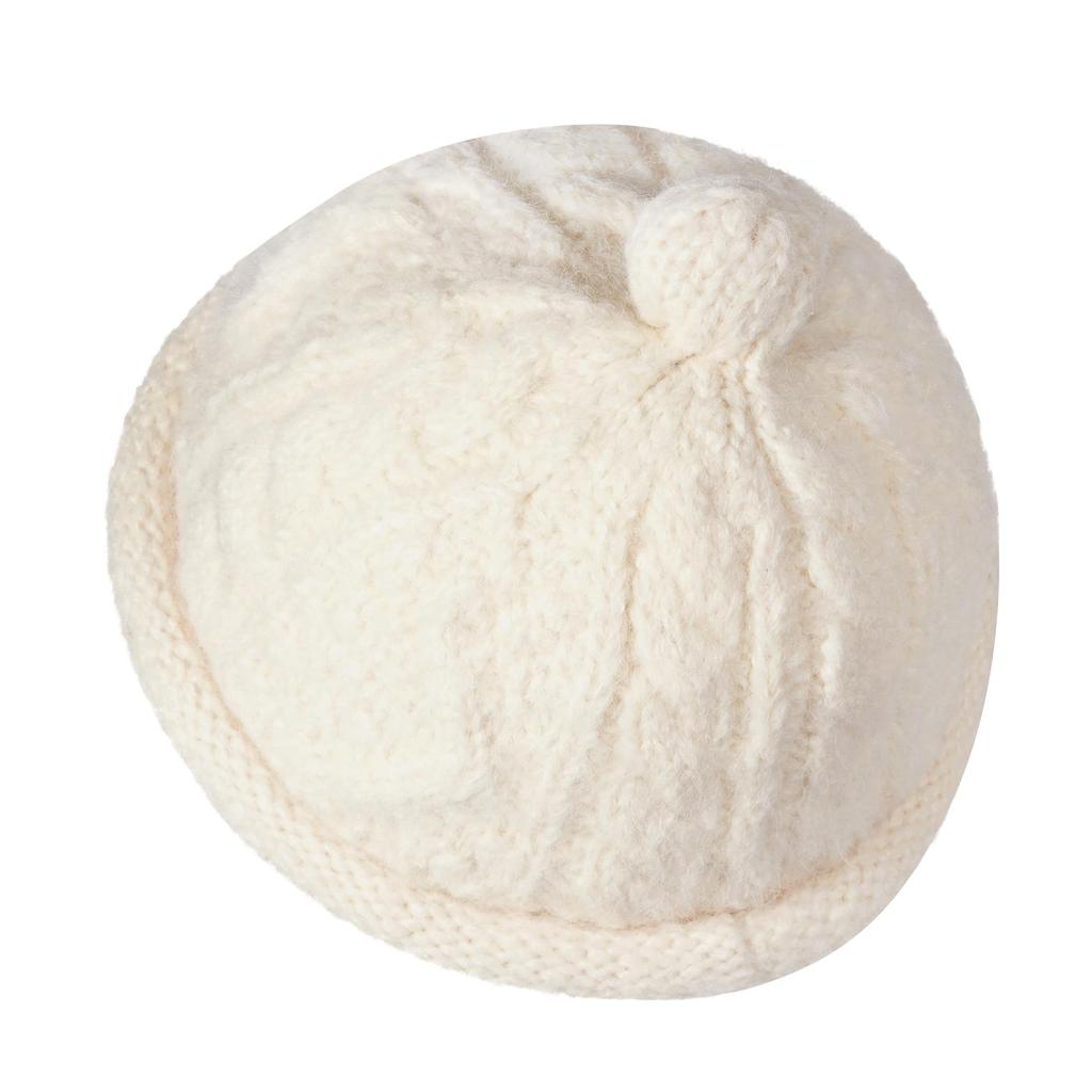 CROOGO Niedliche Strickmütze ohne Krempe für Herbst und Warme Wolle KH25Q26 Mütze, Winter, Beanie, Unisex, Rund, Ohne Krempe, Outdoor, Reise, Creme,