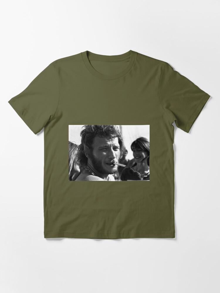 Françoise Hardy Johnny Hallyday (Françoise Hardy in the Background) Essential T-Shirt
