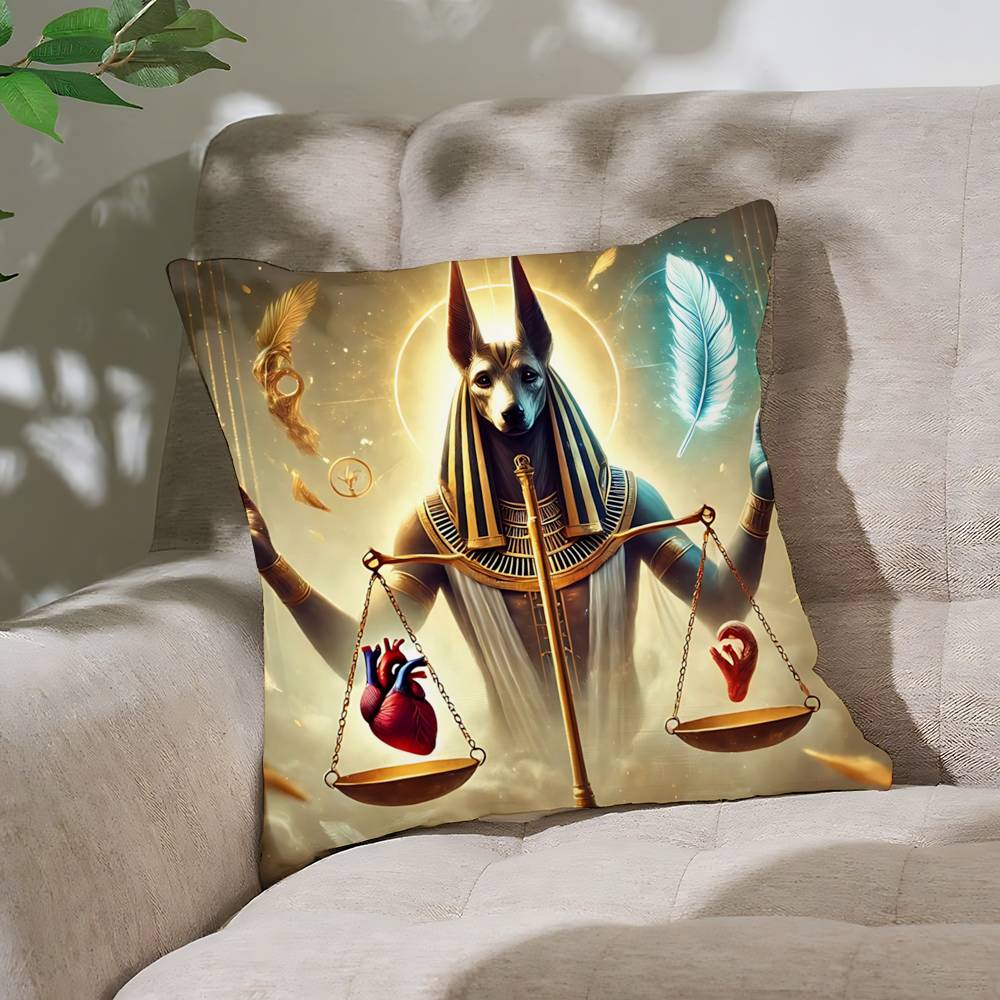 Ancient Egypt Anubis Customizable Square Pillowcases Stylish And Soft Perfect For Beds Cars And Sofas