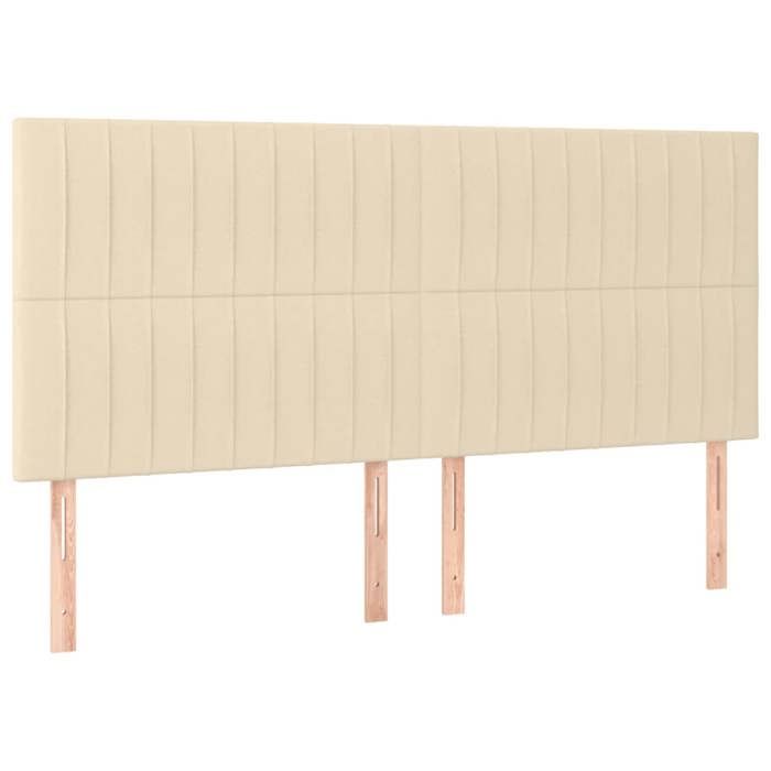 VidaXL Tête de Lit Meubles de Chambre à Coucher Accessoires de Lit Simple Têtes de Cadre de Lit Intérieur Crème 3116581