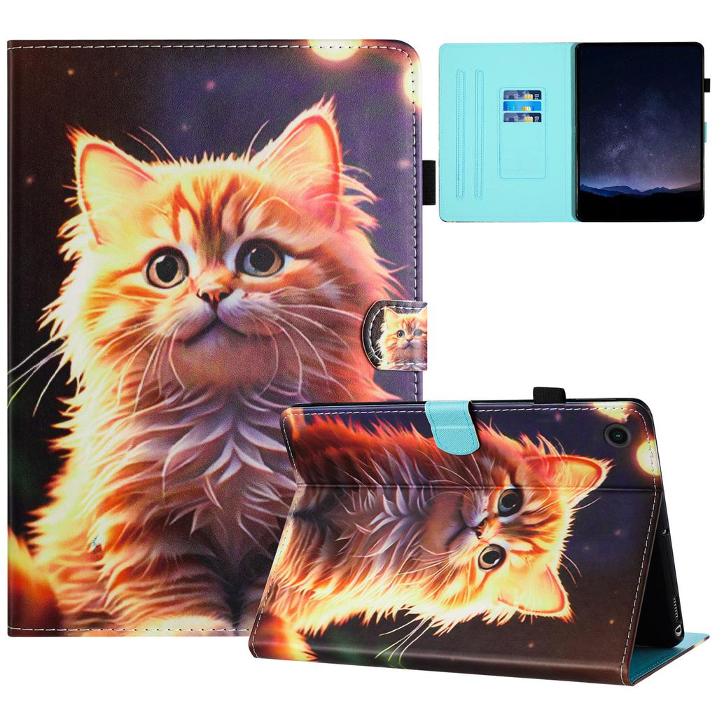 For Samsung Galaxy Tab A9+ PU Leather Case Anti-Scratch Tablet Cover with Card Slots