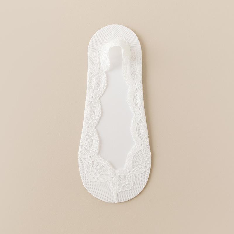 

Женские летние тонкие хлопковые кружевные носки-невидимки с неглубоким вырезом и нескользящей пяткой 1 pair