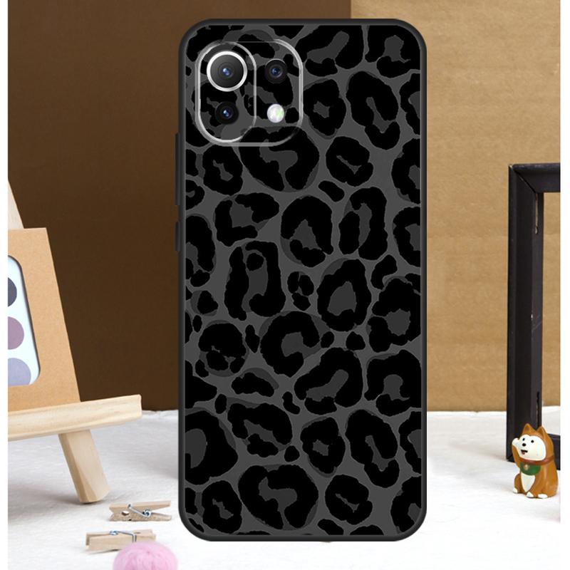 Leopardmönster Svart Gepardmönster Fodral För Xiaomi 13T 14 Pro 11T 12T 12 13 Lite POCO X6 X3 X4 X5 F5 Pro F3 M5s M6 Pro Skydd