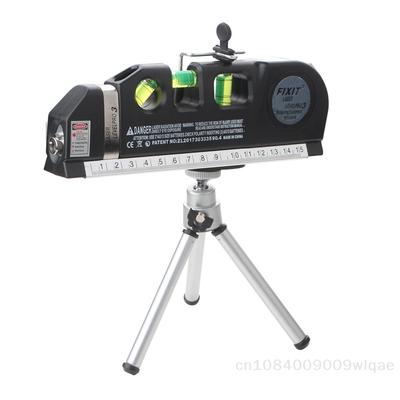 4-in-1 Laser Level Complete Set with Tripod - Infrared Laser Level, Tape Measure, Spirit Level & Ruler, Pro Measuring Kit