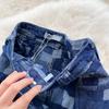 Sexy Tight Skirt Ins Plaid Short Skirt Women's Summer A-Line Skirt High Waist Denim Wrap Hip Skirt