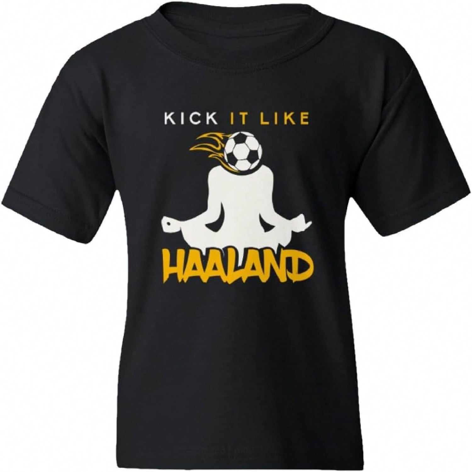 Kick It Like Haaland Football Fire Ball Star Player Youth Unisex T-Shirt S разноцветный