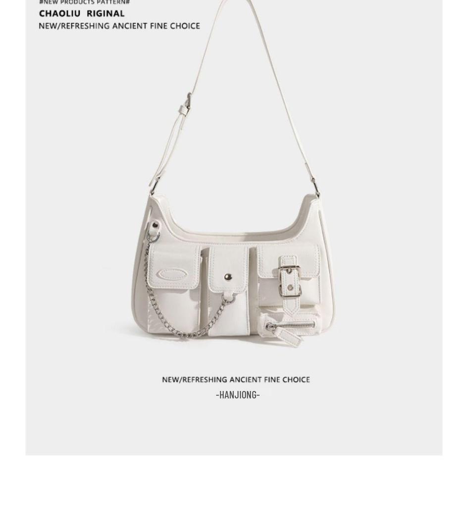 2023 Women's Chic Influencer Underarm Bag: Stylish Spicy Girl Crossbody & Shoulder Niche Motorcycle Bag