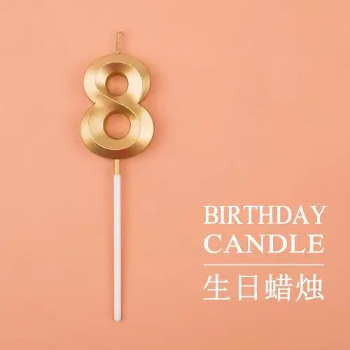 New 0 1 2 3 4 5 6 7 8 9 Cake Topper Kids Girls Boys Baby Party Supplies Colorful Decoration Wedding Birthday Number Cake Candles