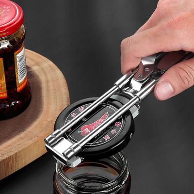 Ouvre-boîte réglable multifonctionnel manuel antidérapant en acier inoxydable ouvre-couvercle de bocal cuisine