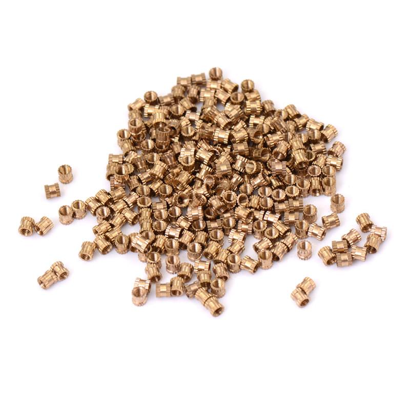 

200 шт. Вставки-гайки M3*4 из меди, Встраиваемые детали, Медная накатанная гайка