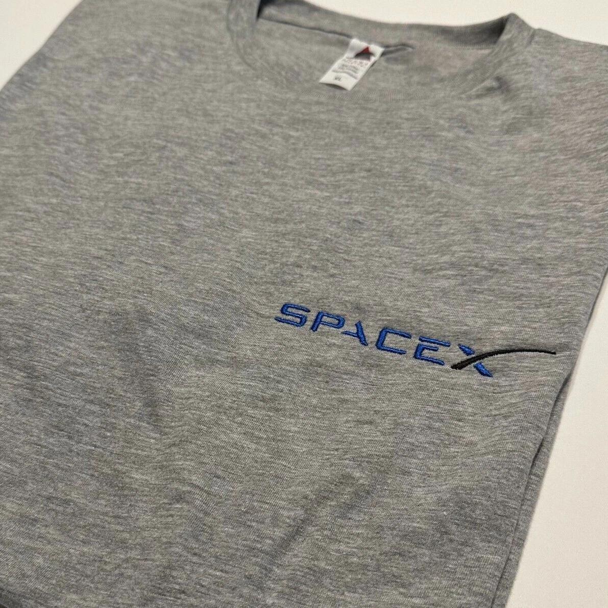 SpaceX Embroidered T-Shirt NASA Elon Musk Tesla BFR ALIENS Falcon 9 Space 2XL