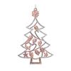 Christmas Clear Acrylic Hanging Ornament Glitter Snowflake Butterfly Reindeer Dancing Girl Tree Angel Wing Key Wreath Xmas Hanging Decoration