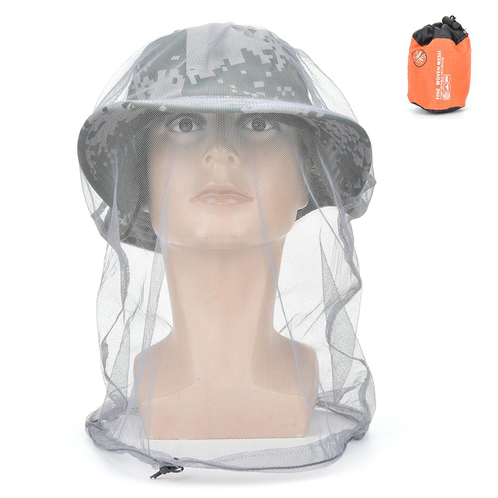 

5Pcs Outdoor Anti Dust Breathable Anti Mosquito Mesh Hat Insect Prevention Net Anti Bee for Fishing Travel сірий