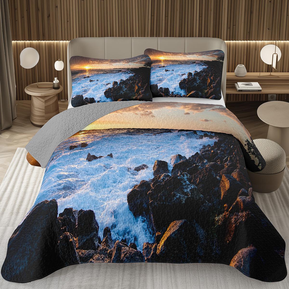 

Comforter Tree Nature Landscape S For Boys Girls Reversible Grey Set Modern Abstract Art Quilted Bedding Queen Comforter (quilt)-EU Single(135*200cm)3pcs