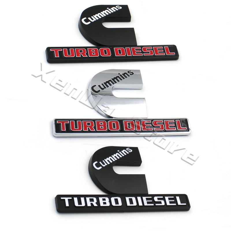 2 Pezzi ABS Cummins Turbo Diesel Emblema Adesivi Distintivi Targhetta Sostituzione Decalcomania Per RAM 1500 3500 2500 MOPAR Parafango Laterale