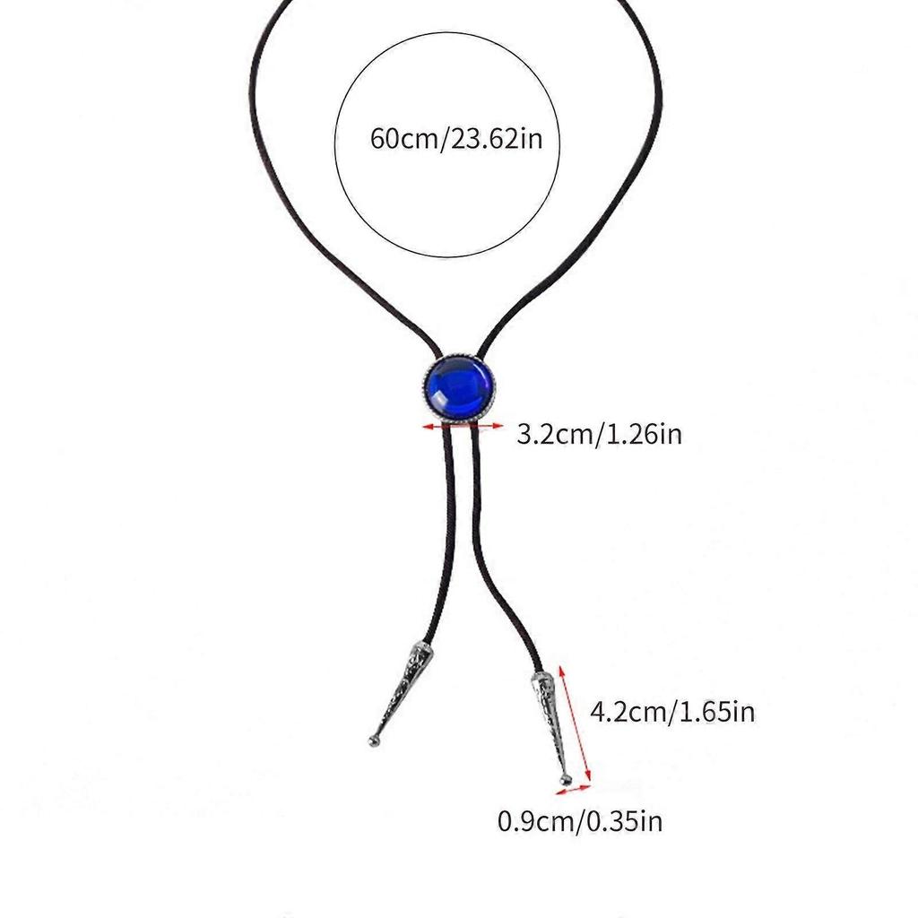 Women Cool Chokers Pendant Collar Necklace Clavicle Chain Chokers Bolo Tie Lariat Style Collar Jewelry Blue