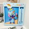 Disney Sada Stitch Kreslené Gelové Pero Zámek na Deník s Heslem, Studentský Blok na Barvení, Deník, Poznámkový Papír