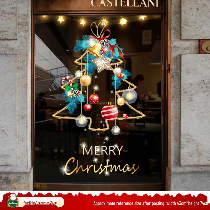 Santa Claus Christmas Window Clings - Tree, Door Stickers & Ornament Decor