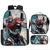 Pacific Rim schoolbag, primary and secondary school students, boys, mecha war, monster backpack, kindergarten burden reduction three-piece set