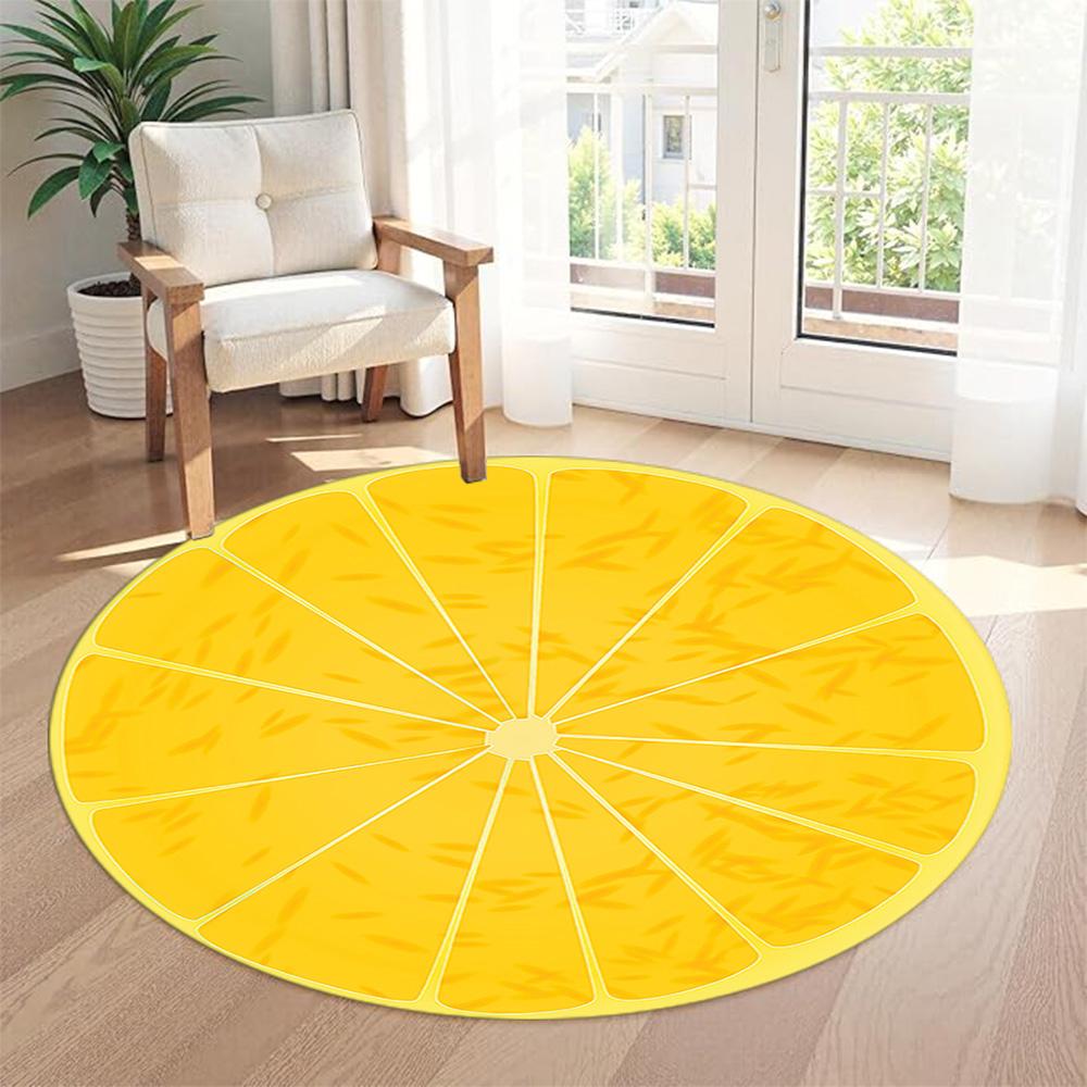 Runder Obst-Büroteppich Design für Foyer Spielzimmer Außenbereiche Schlafzimmer Rutschfester Runder Teppich Büro Heimdekoration Perfektes Geschenk für Frauen Männer