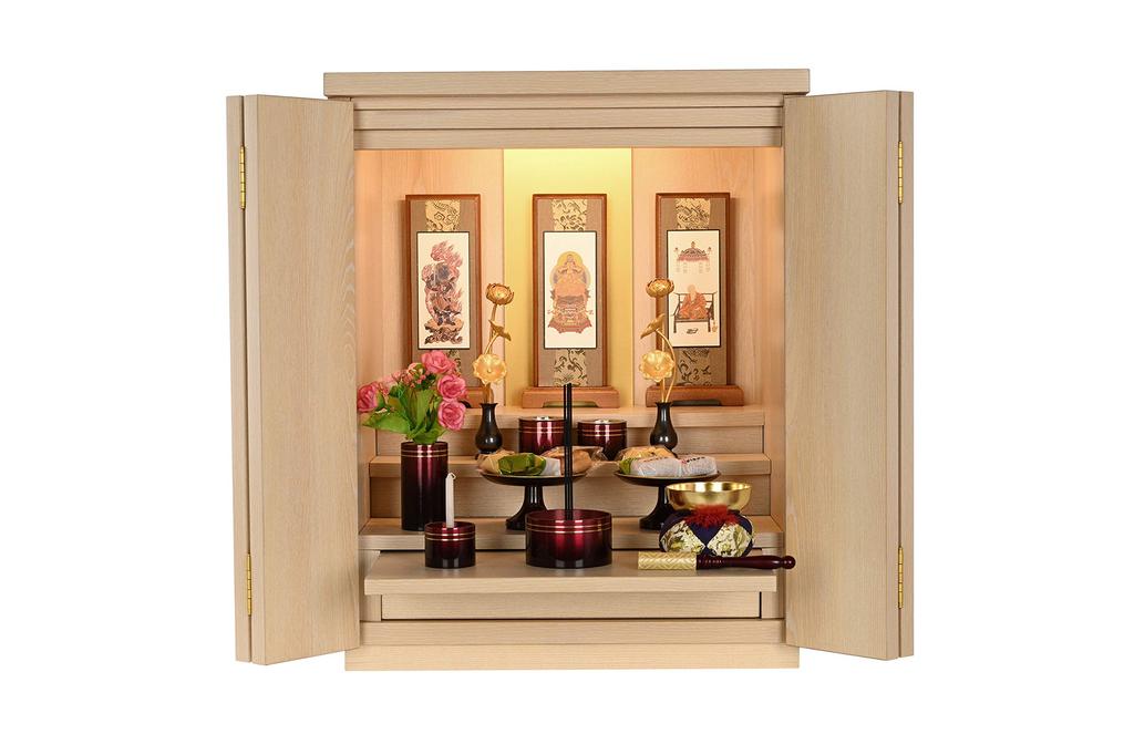 Urban Workshop Acala Standing Hanging Scroll Wooden Frame Buddhist Altar Accessories Mini Size 20cm High X 9cm Wide (Walnut Color)