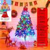 White Christmas Tree Set with 1m, 1.5m, 1.8m Trees - Snow-Decorated Holiday Decor for Home