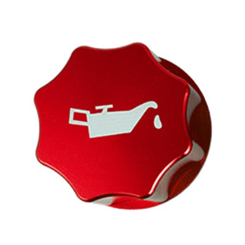 

Універсальні алюмінієві масляні кришки двигуна автомобіля Стійкі до корозії Кришки маслозаливної горловини двигуна Легко встановити Стильні кришки паливних баків червоний