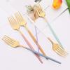 6People Luxury Gold Dinnerware Set Stainless Steel Tableware Set Knife Fork Spoon Flatware Cutlery Set Silverware Bright Light