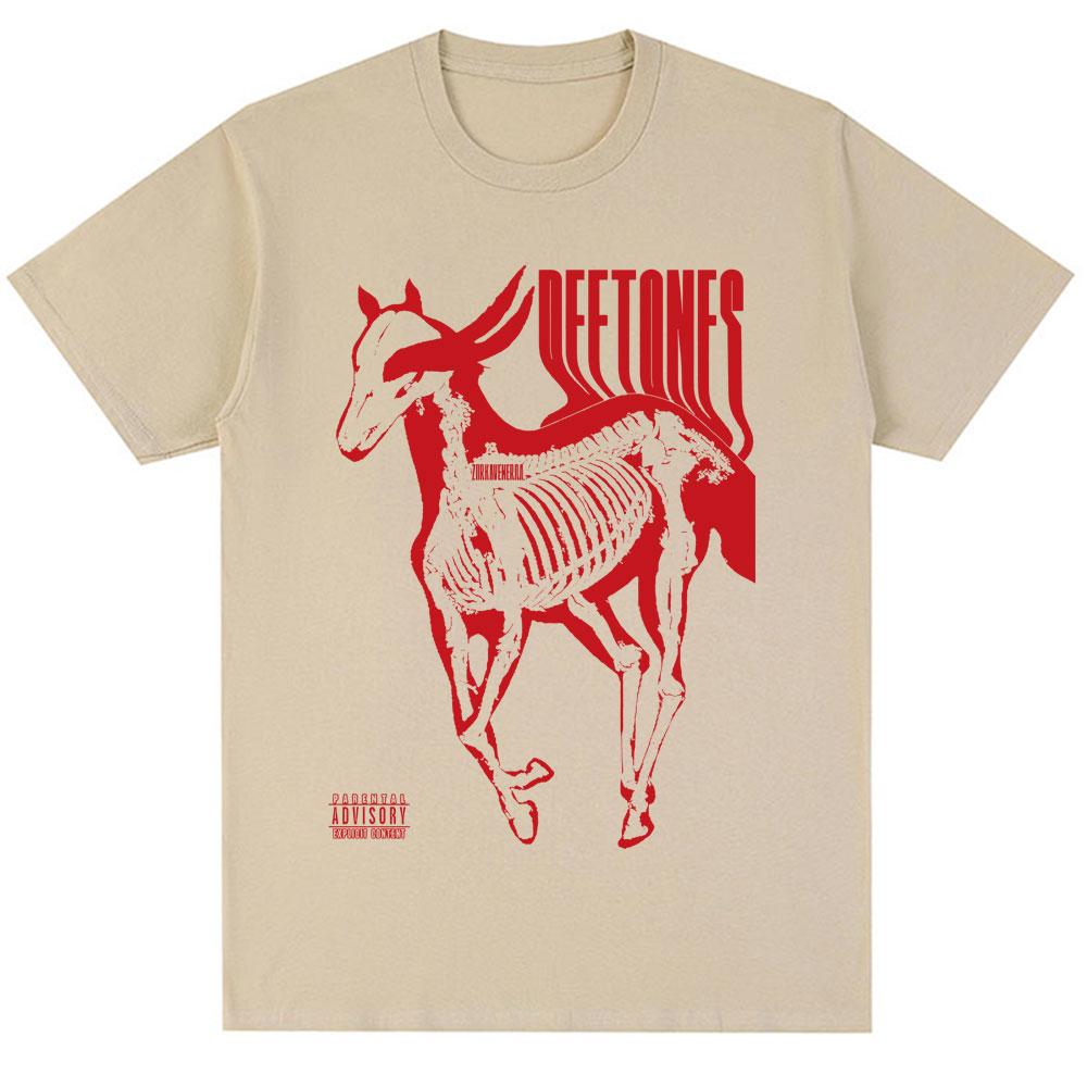 Deftones White Pony Music Album Vintage T-shirt Hip Hop Vintage Fashion Gothic Male T Shirts Oversized Men Women Cotton T Shirt