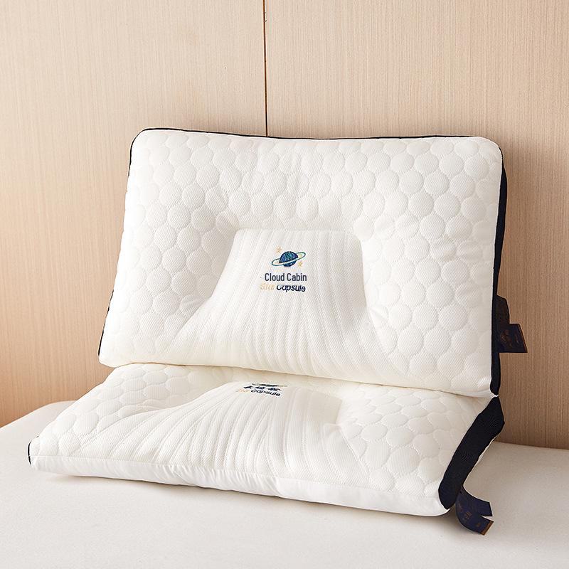 Poduszka lateksowa na szyję dla dorosłych, para - niespłaszczająca, rdzeń z włókna 45x70 cm, do domu