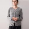 Women's 100% Pure Cashmere Hollow Round Neck Cardigan Sweater - New Style, Fashionable, Simple, Warm.
