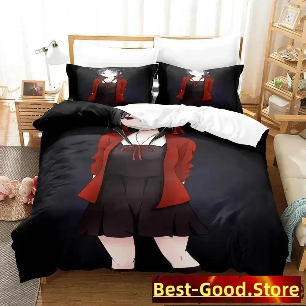 Anime Kaguya-sama Love Is War Bedding Set Printed Bed Set With Pillowcase Bed Duvet Cover Soft Queen King Size Bedclothes Home