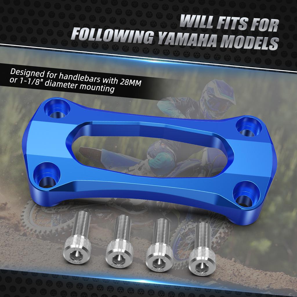 For Yamaha YZ125 YZ250 2007-2020 1-1/8" 28.6MM Handlebar Stabilizer Mount Riser Clamp WR250F WR450F 2007-2009 YZ125X YZ250X