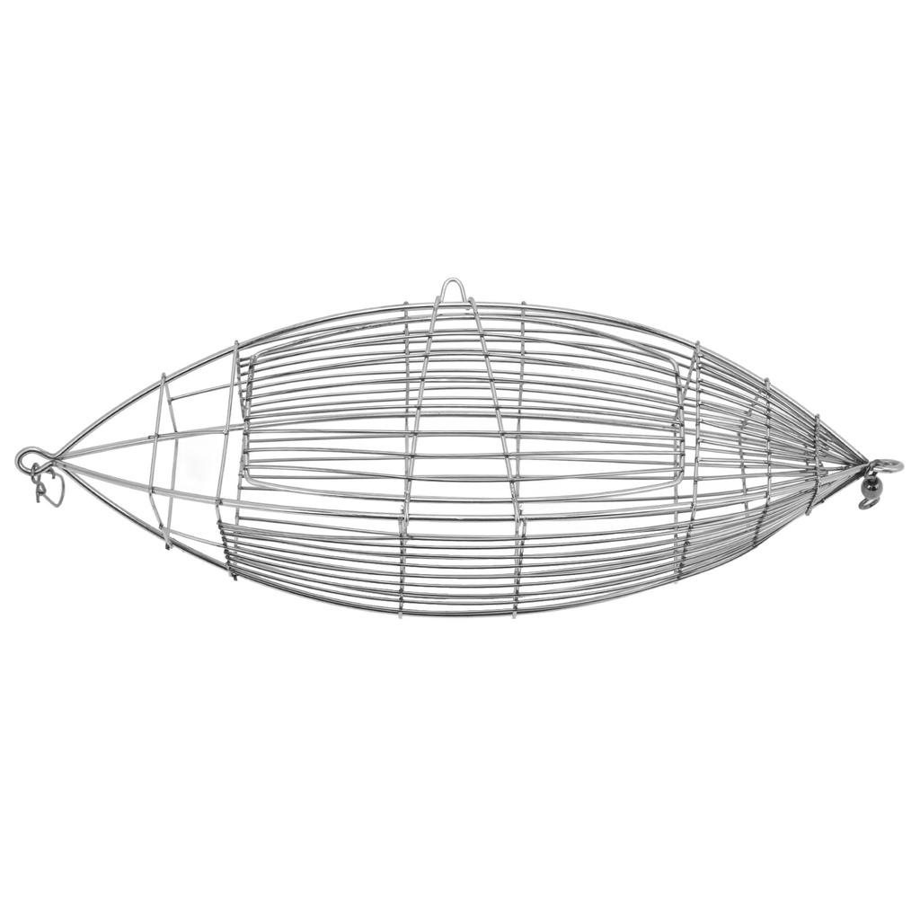Fishing Bait Cage Stainless Steel Lure Cage Carp Fishing Trap Basket Feeder Holder for Shrimp Crab