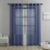 Solid Color Perforated Trylene Semi-Blackout Voile Curtain for Living Room or Balcony