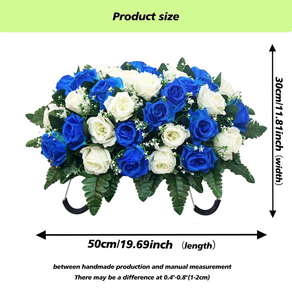 

Memorial Flower Saddle Artificial Silk Rose Cemetery Decorations Tombstone Saddle Flowers For Mother s Day Father s Day