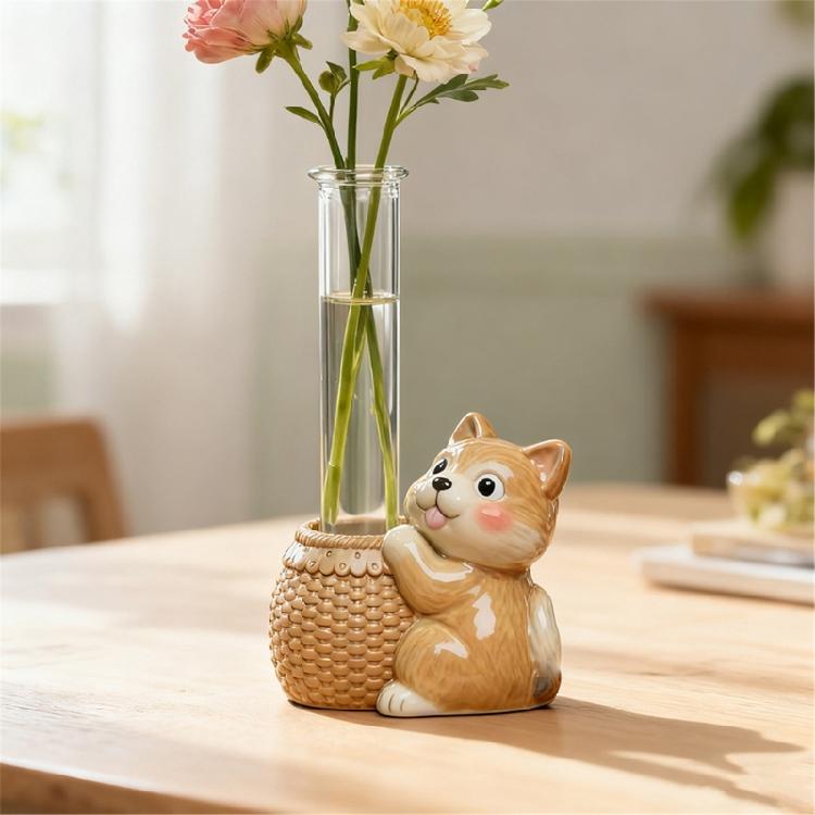 Animal Themed Silicone Vase Mold For Hydroponic Gardening Reusable Craft Tool With Acrylic Test Tubes  Creative Decoration