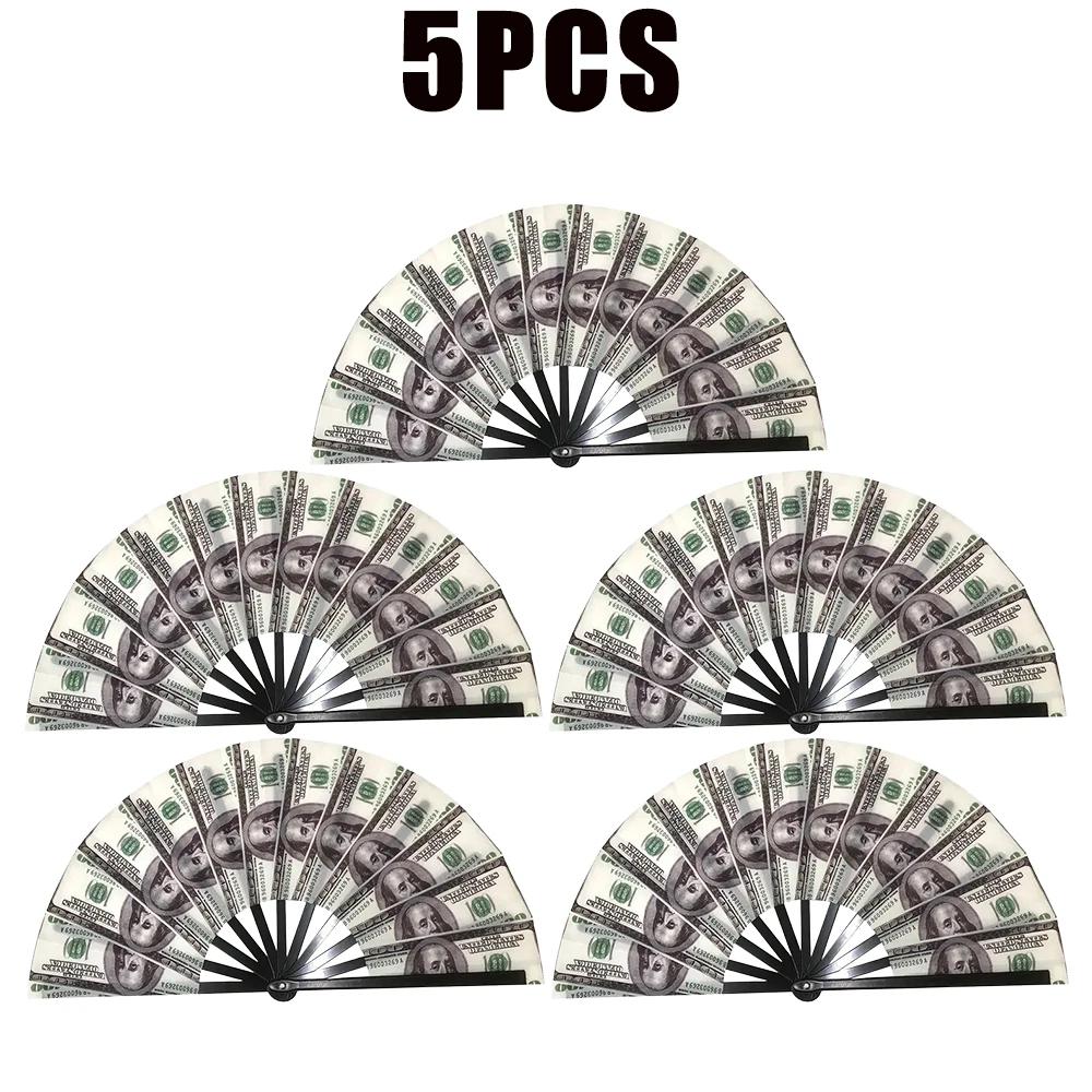 33cm velký skládací ventilátor na ruční rave Čínský/japonský přechod s barevným reflexním skládacím fanouškem Music Festival Fan Dance Fan Dárky