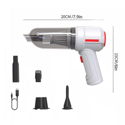 [4 In 1] 120W 9000Pa Cordless Air Blower Handheld Air Duster Mini Wireless Car Keyboard Vacuum Cleaner Portable Cyclonic Suction Home