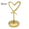 Desktop Photo Display Stands Hollow Heart Table Number Holder, Love Place Card Stand, Metal Seat Holders Clip for Photos, Food Signs, Memo Notes,