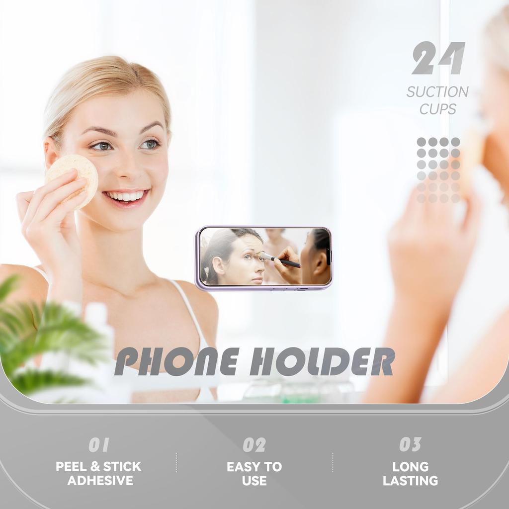 2-pakning Silikon Sugekopp Telefonfeste, Sklisikkert Klebrig Telefongrep for Mobiltelefon for Sterkt Grep Holder for Selfies og Videoer