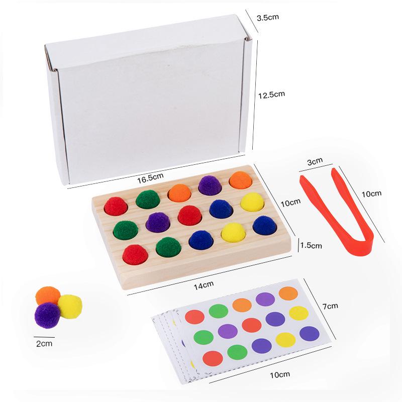 

Montessori Color Matching Beads: Wooden Educational Toy for Number Recognition and Fine Motor Skills