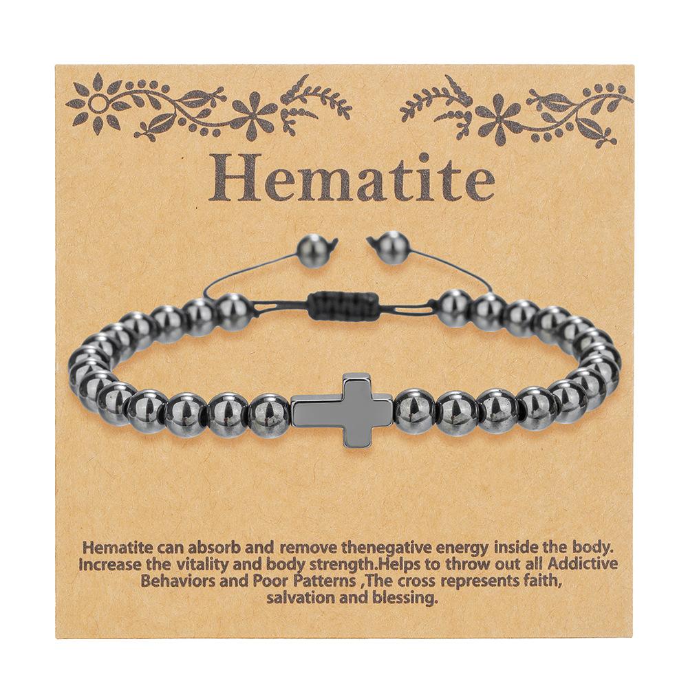 Colorful Natural Stone Beaded Bracelet Hematite Turquoise Lucky Woven Bracelet 5